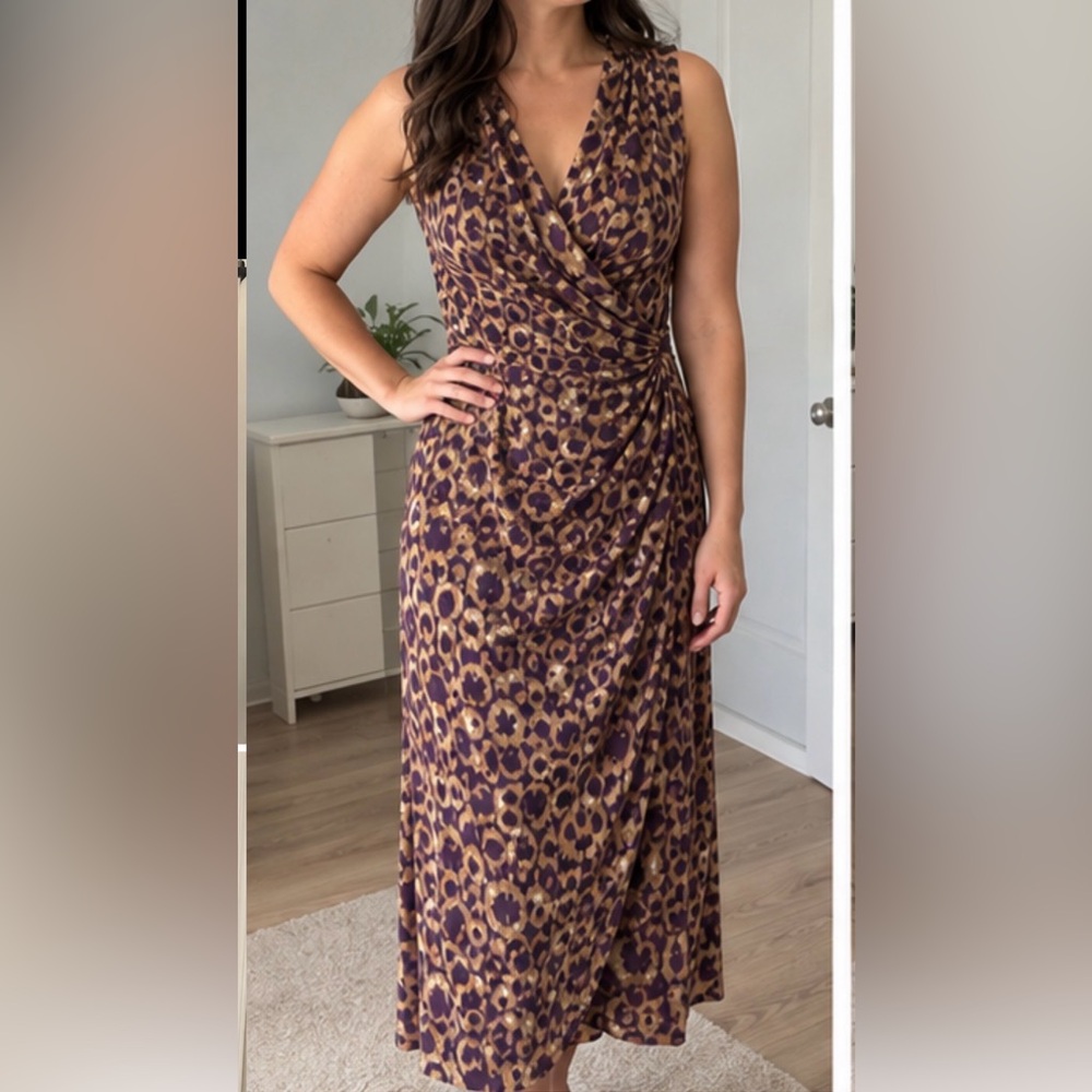 Lauren Ralph Lauren Animal-Print Dress – Size 10